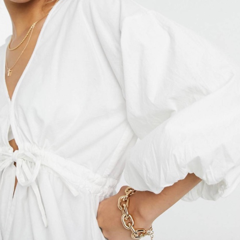 ASOS☀️COTTON PUFF TOP - Picture 3 of 4